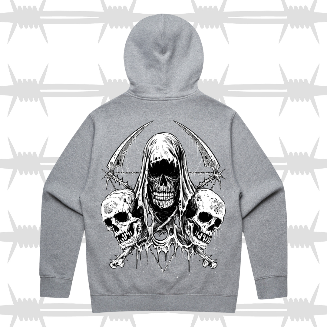 Death Core Hood - Grey
