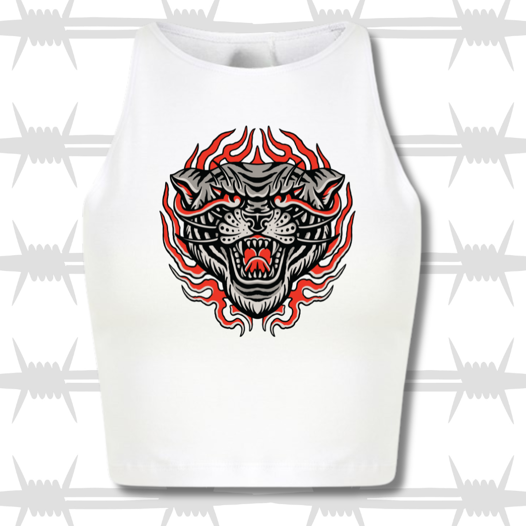 Angry Tiger Crop Vest