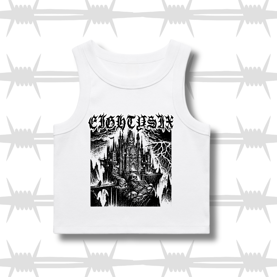 Castle of Skulls Crop Vest