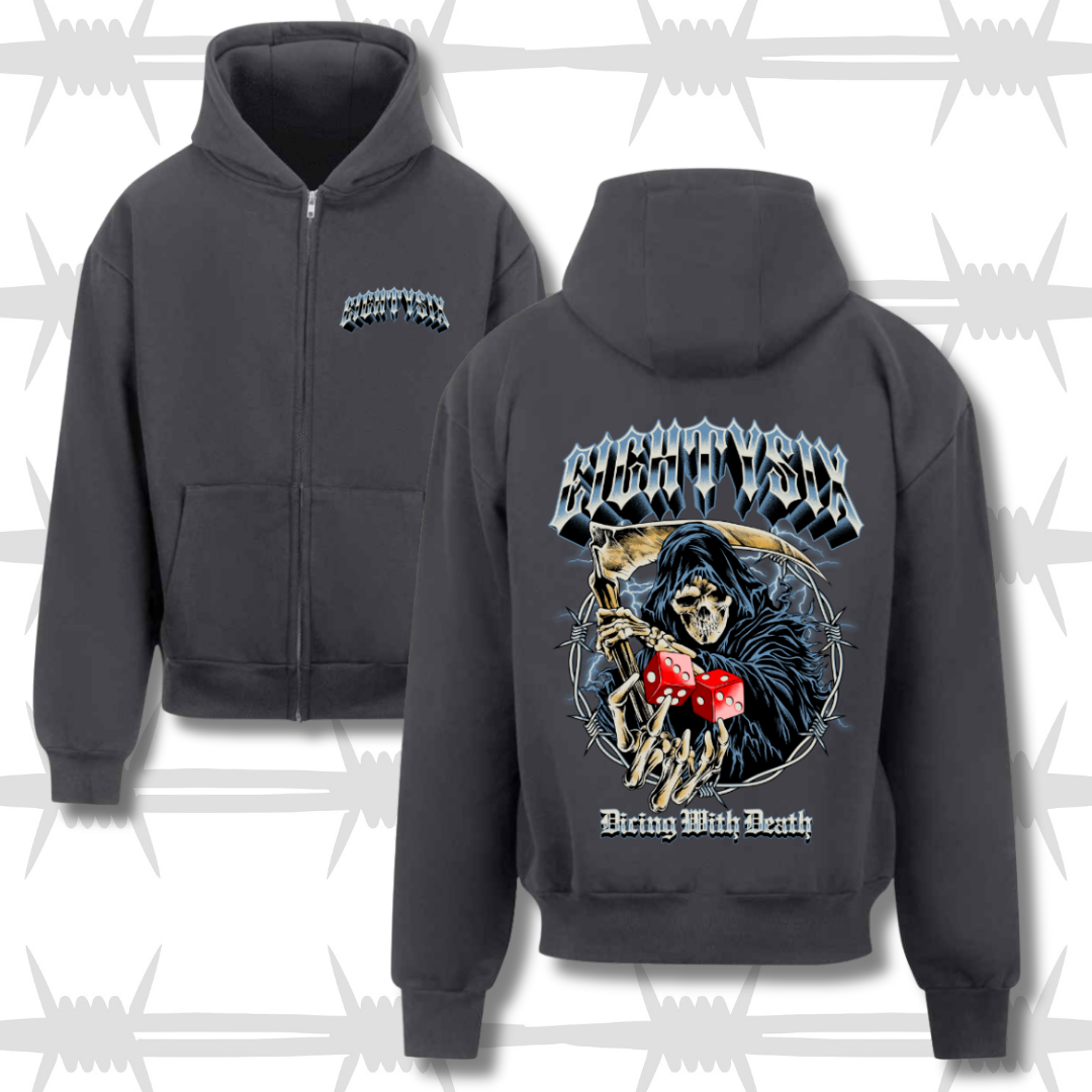 Dicing With Death Zip Hood
