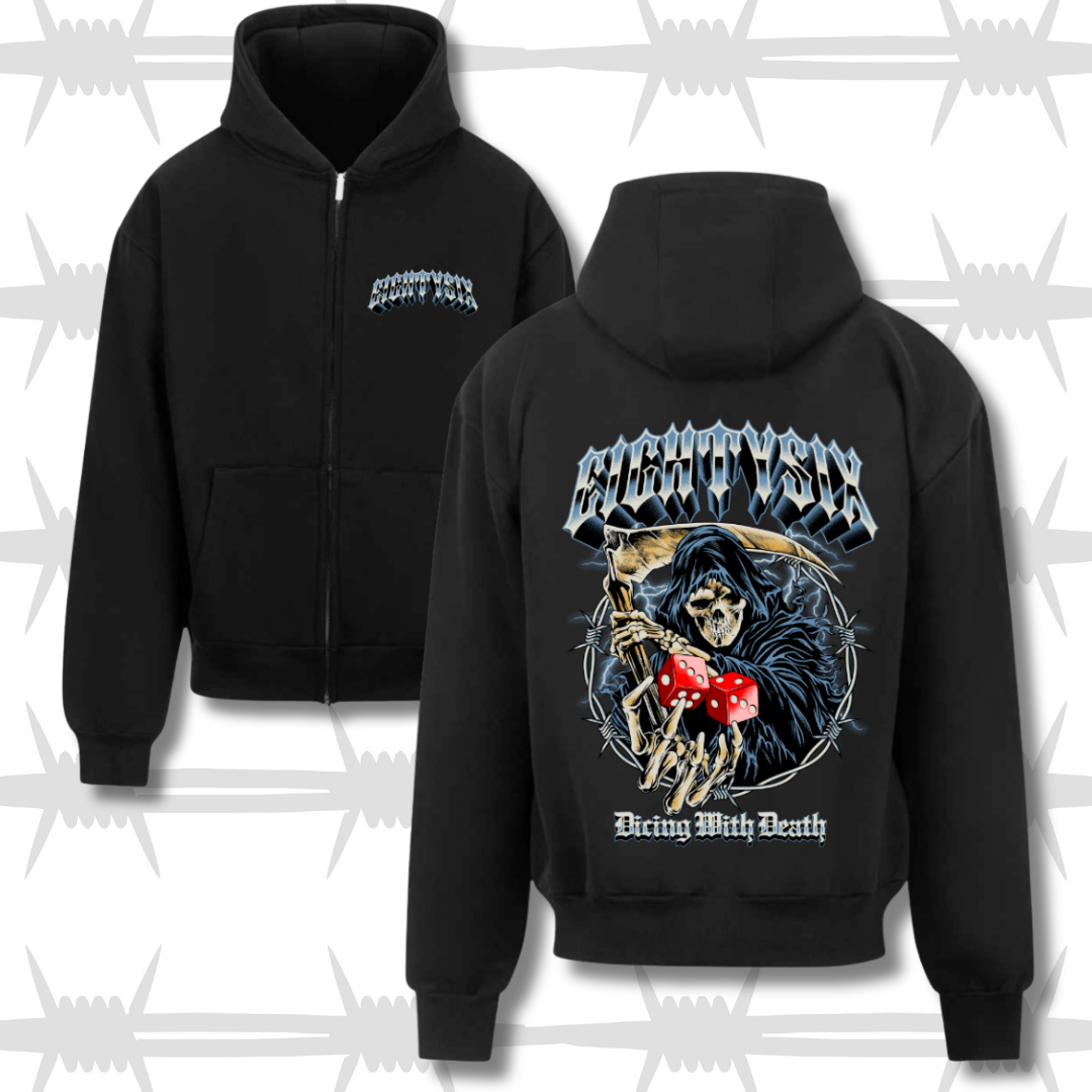 Dicing With Death Zip Hood