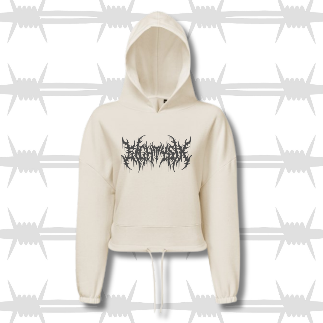 Metal Script Crop Hood