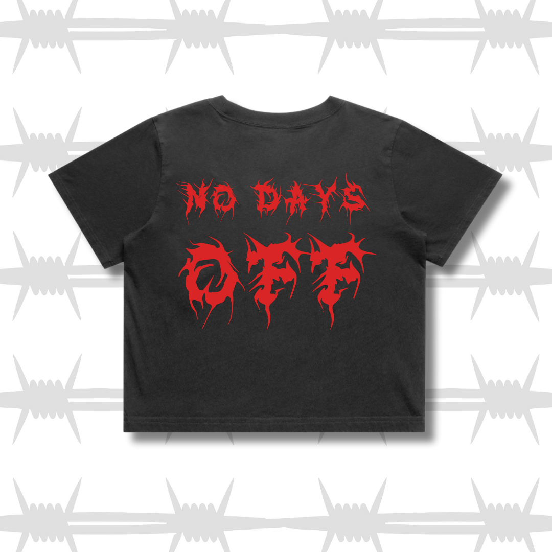 No Days Off Crop Tee