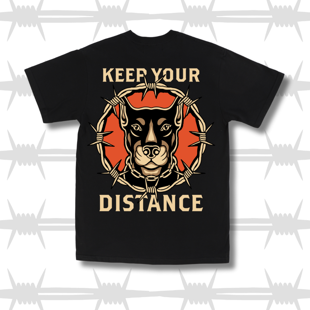 Keep Your Distance Tee - Black