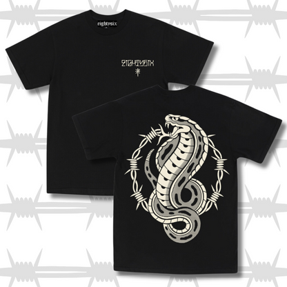 Traditional Style snake graphic tattoo t-shirt