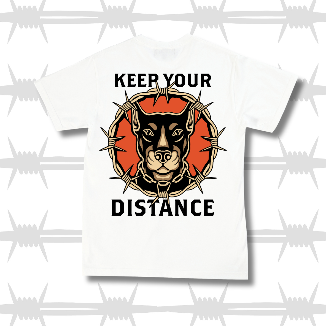 Keep Your Distance Tee - White