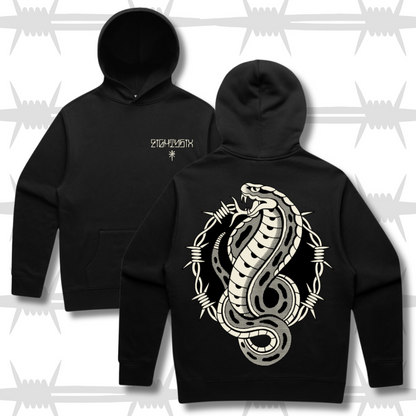 Traditional Style snake graphic tattoo hoodie