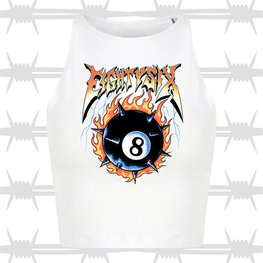 8 Ball Crop - White - Sample