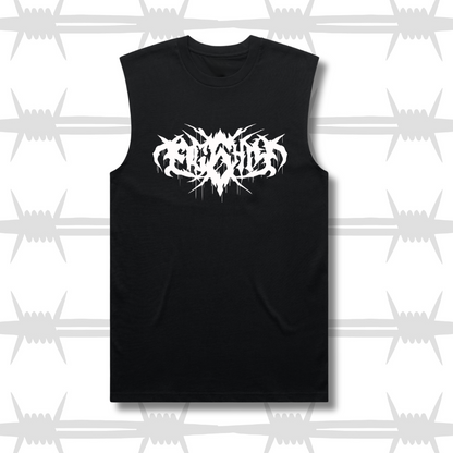 metal font tattoo vest