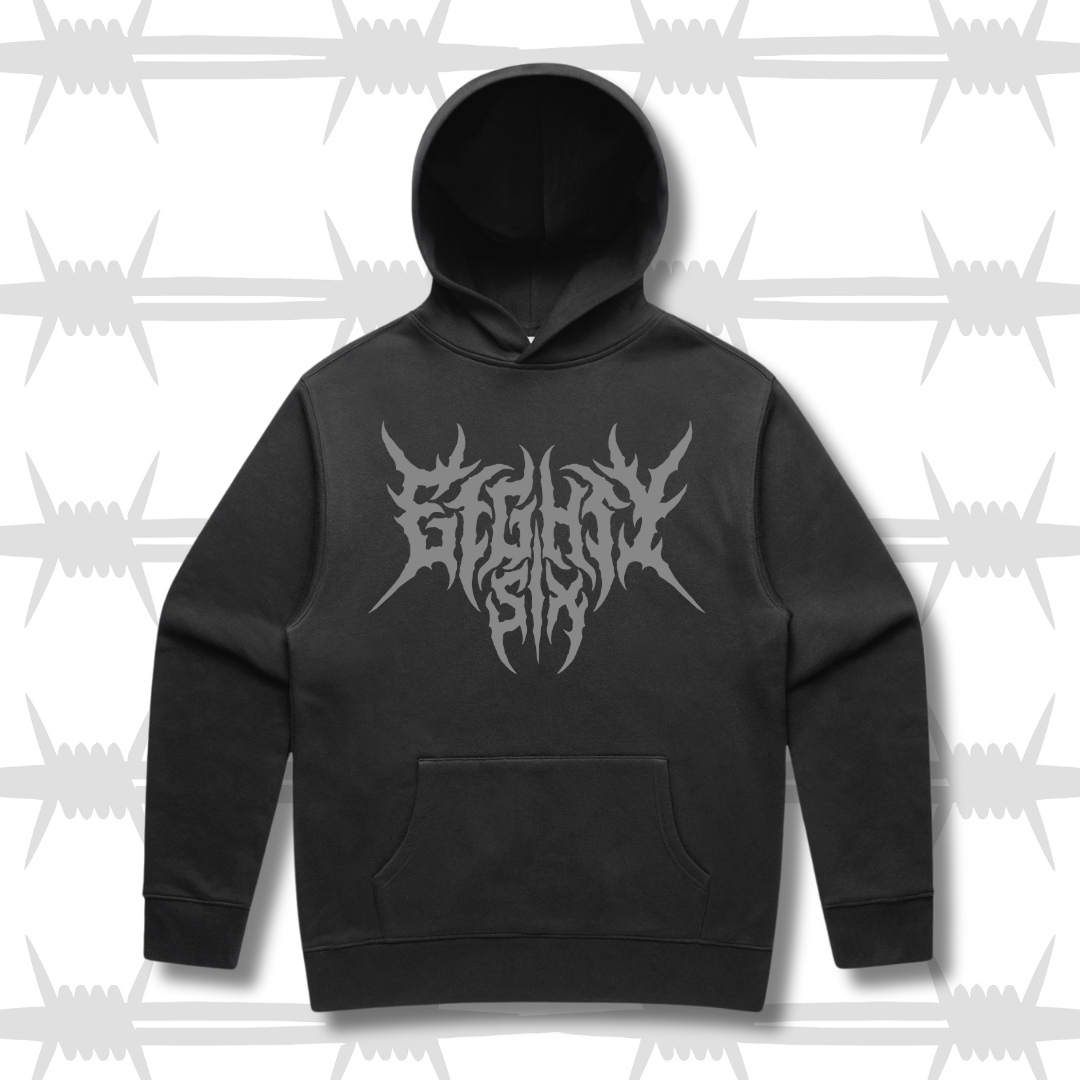 Pentagram Relaxed Fit Hood - Faded Black