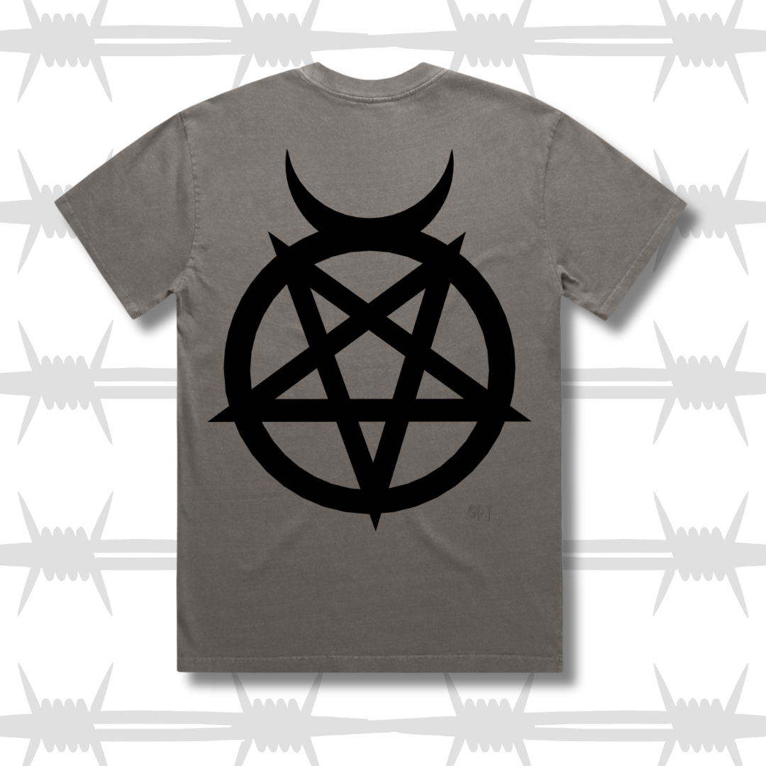 Pentagram Heavyweight Box Tee - Faded Grey