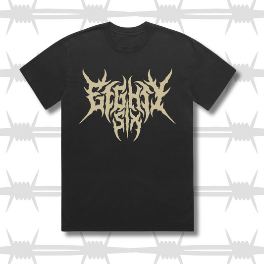 Pentagram Heavyweight Box Tee - Faded Black