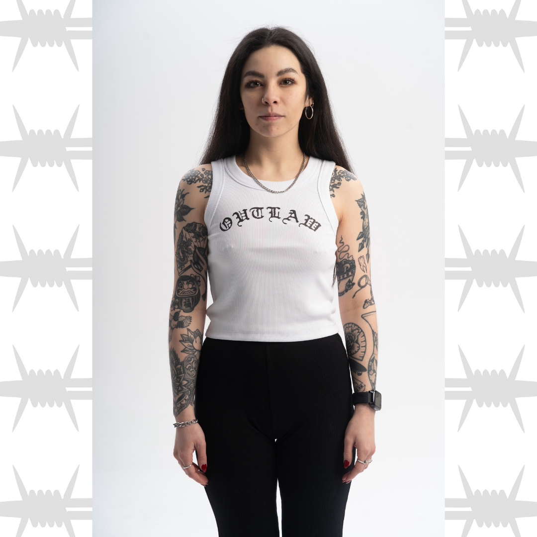 Outlaw Womens Ribbed Crop Vest
