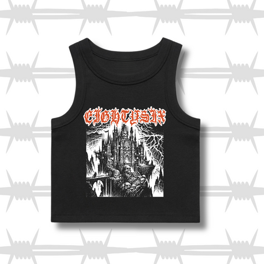 Castle of Skulls Crop Vest