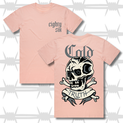 cold truth large skull graphic tattoo t-shirt