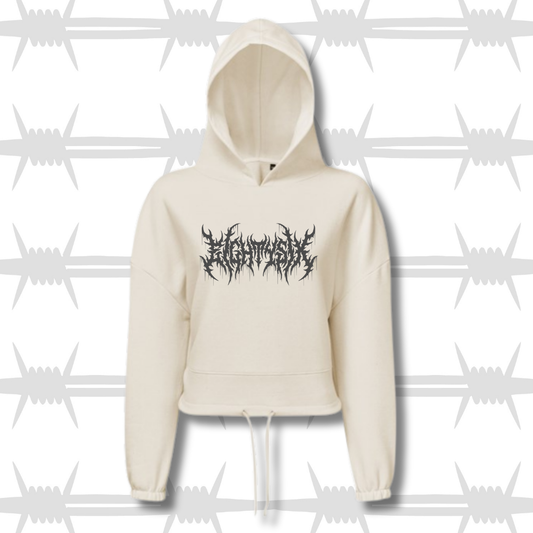 Metal Script Crop Hood