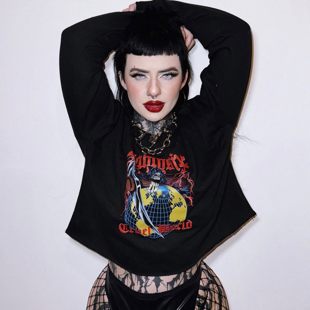 Cruel World Womens Crop Crew