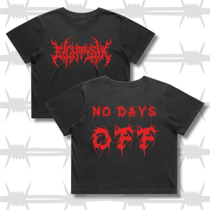 No Days Off Crop Tee
