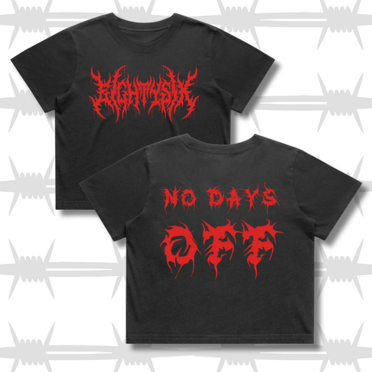 No Days Off Crop Tee