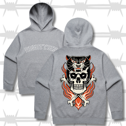Skull Panther Hood - Grey