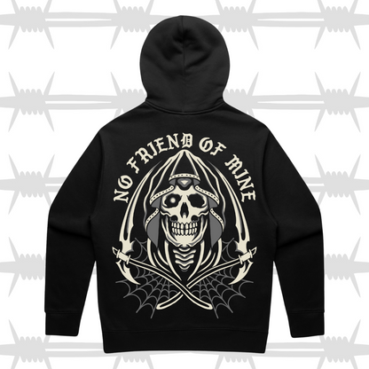 large reaper back tattoo graphic hoodie