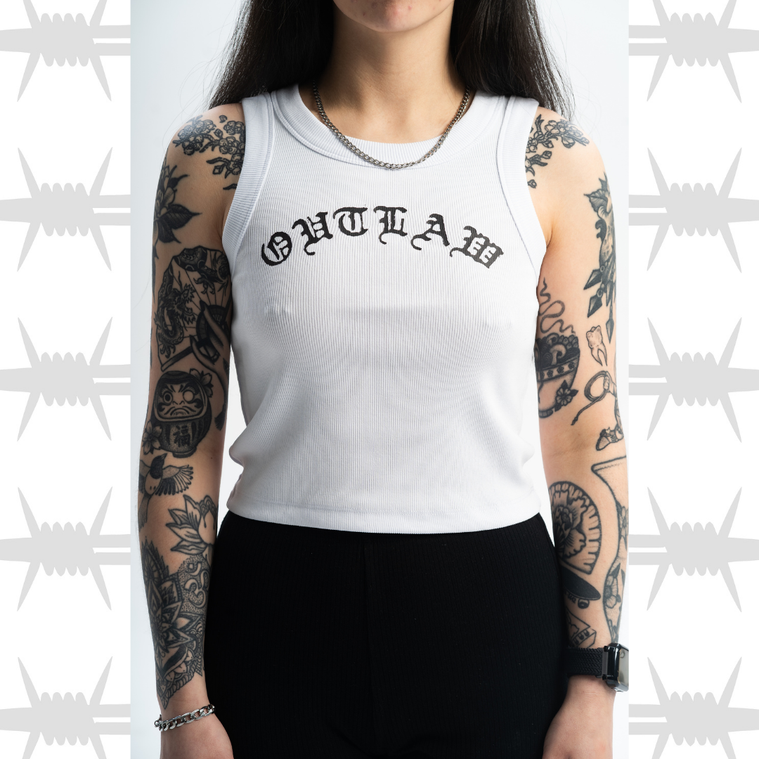 Outlaw Womens Ribbed Crop Vest