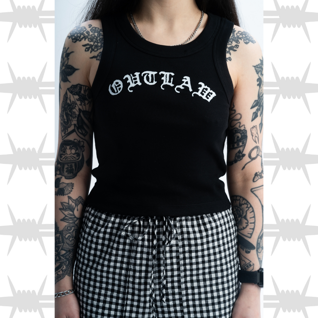 Outlaw Womens Ribbed Crop Vest