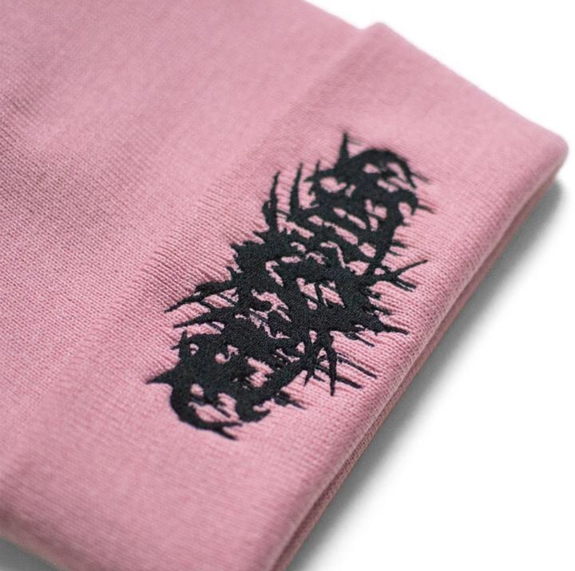 Metal Script Pink Beanie