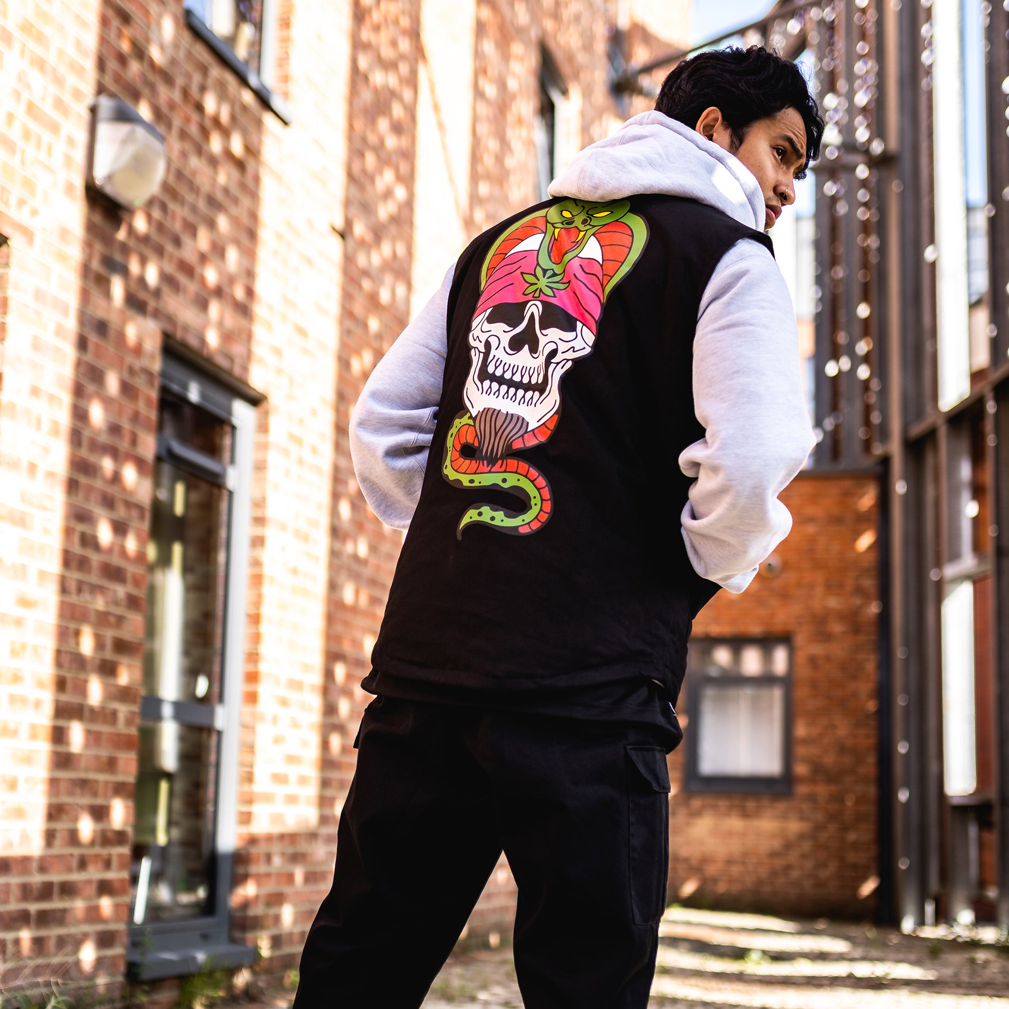 Skull & Snake Work Jacket - Black